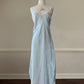 Vintage Lingerie & Co. pastel blue lace slip dress