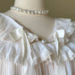 Victorian Inspired Sheer White Robes featuring Double Layered Ruffles Collar