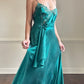 Victoria's Secret emerald maxi dress featuring floral embroidery bust