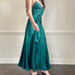 Victoria's Secret emerald maxi dress featuring floral embroidery bust