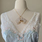 Vintage Lingerie & Co. pastel blue lace slip dress