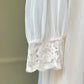 Victorian inspired sheer chiffon robes featuring oversized floral embroidery details
