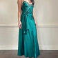 Victoria's Secret emerald maxi dress featuring floral embroidery bust