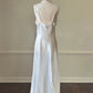 Victoria’s Secret Ethereal Satin Maxi Slip Dress in Pearl White