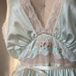 Vintage pastel mint satin nightgown