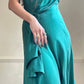 Victoria's Secret emerald maxi dress featuring floral embroidery bust