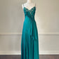 Victoria's Secret emerald maxi dress featuring floral embroidery bust