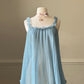 Victoria’s Secret babydoll frosted ocean blue slip dress
