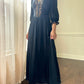 Dark Victorian Maxi Dress featuring Intricate Lace Bodice Details