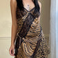 Victoria Secret’s Wild Animal Prints Slip Dress featuring Diagonal Sheer Lace Cutout