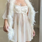 Victoria’s Secret Babydoll Vintage Beige Slip Dress featuring Rosette Embossing Bustier