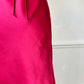 Vintage Red Maxi Satin Slip featuring Floral Lace Embroidery Details