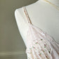 Vintage Maxi Dress featuring Ditsy Floral Prints on Sheer Blush Pink Fabric