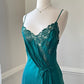 Victoria's Secret emerald maxi dress featuring floral embroidery bust