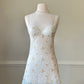 Vintage 90's Bustier Slip Dress featuring Golf Flowers Embroidery