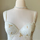 Vintage 90's Bustier Slip Dress featuring Golf Flowers Embroidery