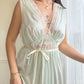 Vintage pastel mint satin nightgown
