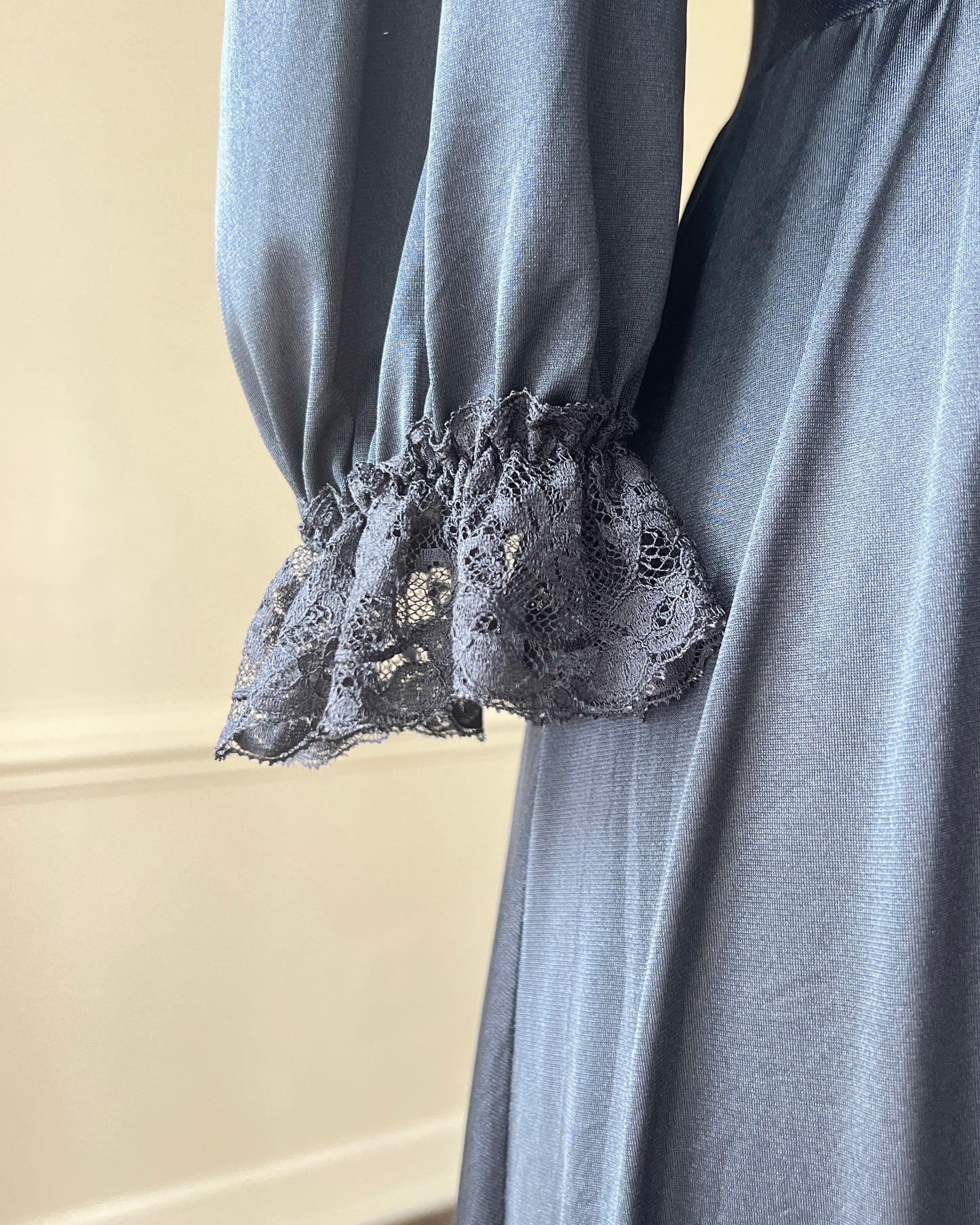 Dark Victorian Maxi Dress featuring Intricate Lace Bodice Details