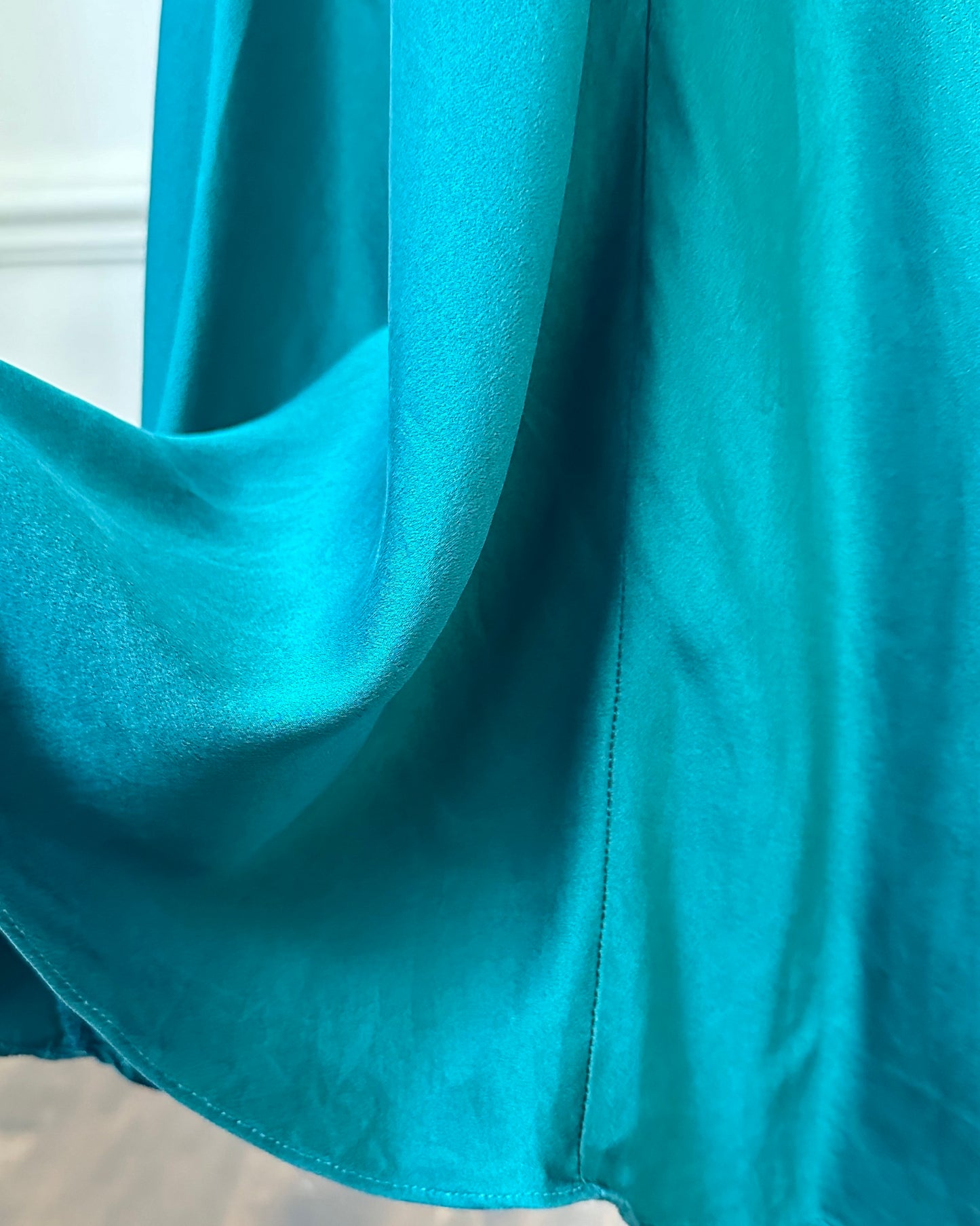 Victoria's Secret emerald maxi dress featuring floral embroidery bust