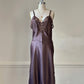 Vintage Dior brown satin lace midi slip dress