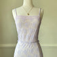 Beautiful Light Heather Purple Maxi Slip Dress featuring Vintage Floral Lace Embroidery Top