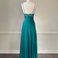 Victoria's Secret emerald maxi dress featuring floral embroidery bust