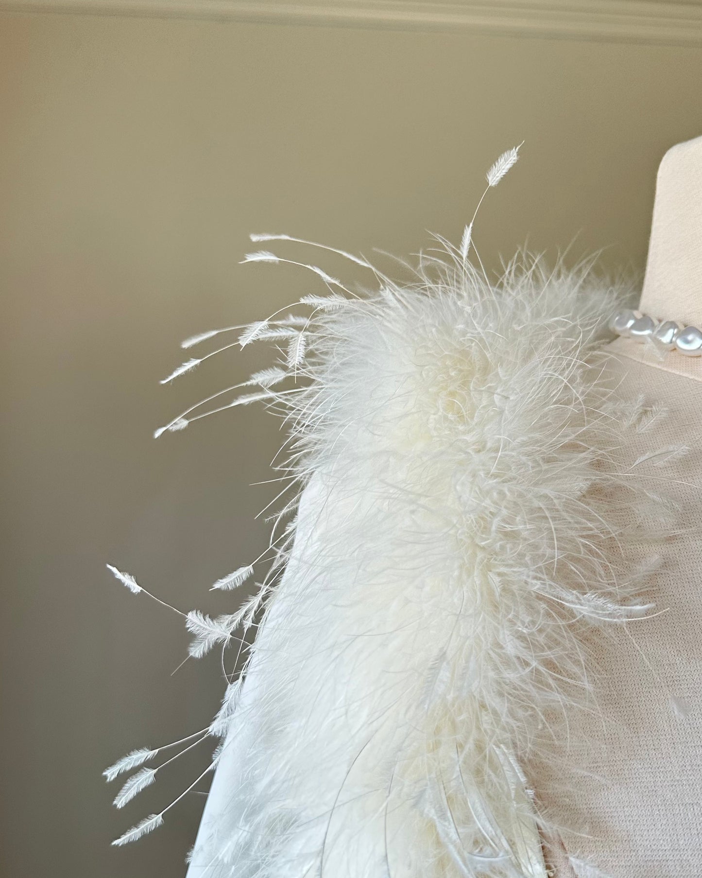 Beautiful Japanese Fur Cape featuring Sheer Chiffon Fabric