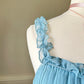 Victoria’s Secret babydoll frosted ocean blue slip dress