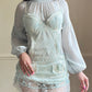 Victoria’s Secret Milkmaid Sky Blue Slips featuring Embossed Floral Embroidery