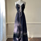 Vintage chic DIOR’s maxi dress featuring open lace top detail with baby pink bow ribbon