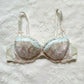 Vintage Baby Blue Brocade Bustier Bra