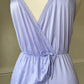 Vintage Sultry Periwinkle Romper featuring Layering Details with Lace Trimmings