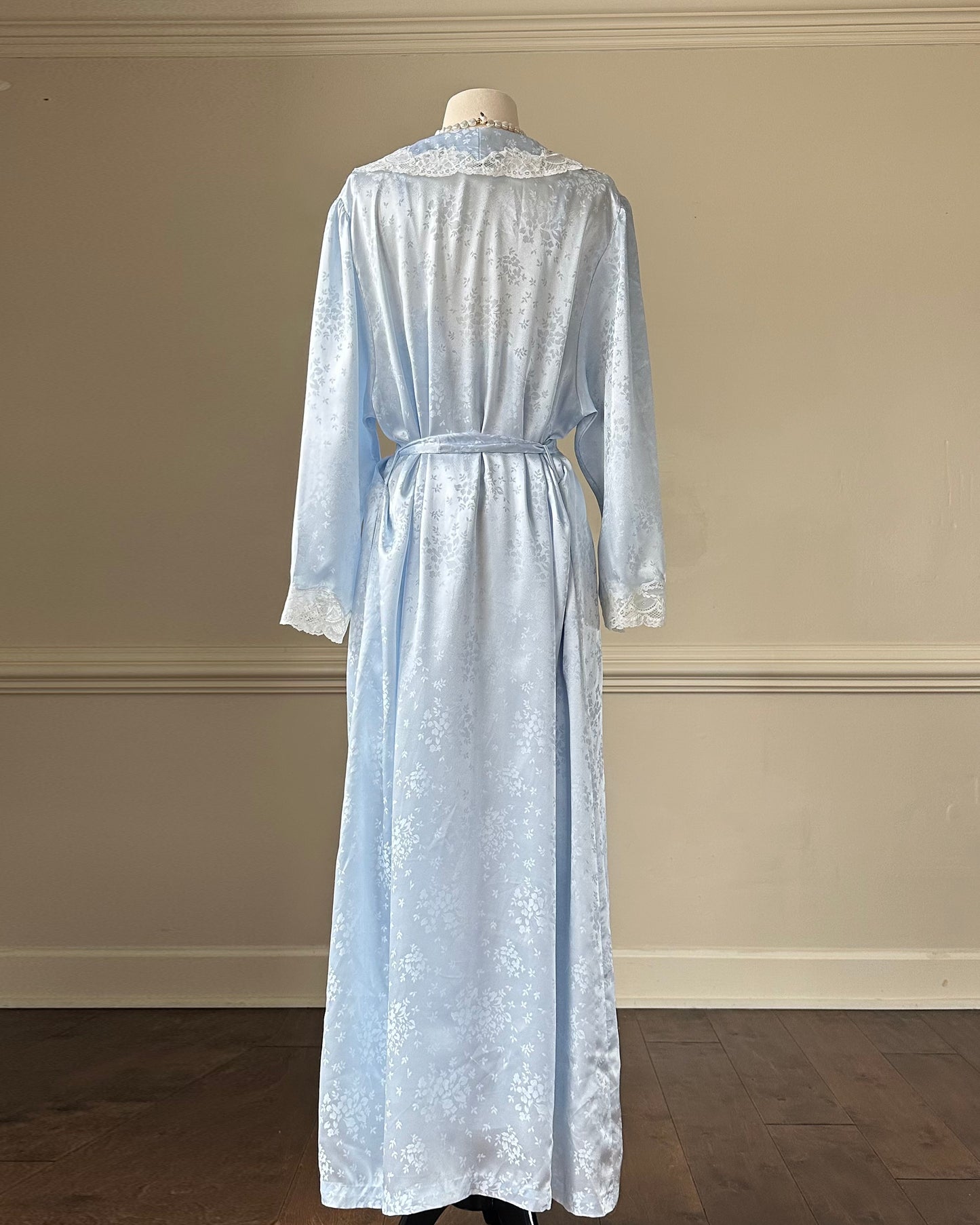 Beautiful Soft Blue Matching Set includes Sheer Frosted Blue Maxi Slip Dress