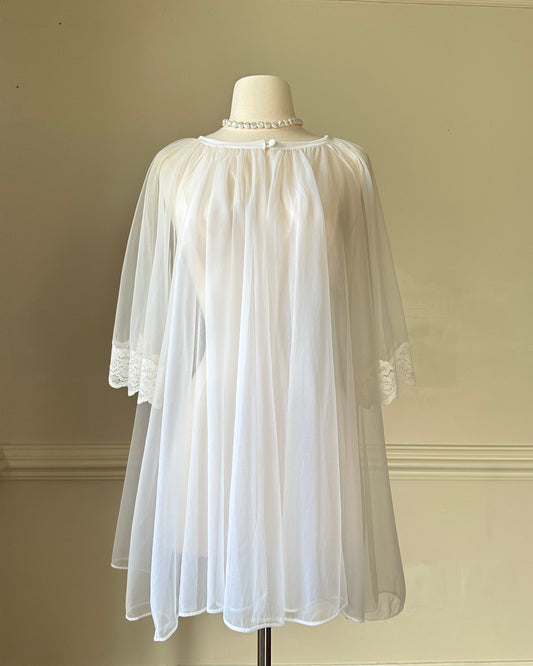 Delicate Dreamy Sheer Cape featuring Pleated Chiffon Material