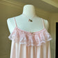 Sweet Tangerine Pink Maxi Slip Dress featuring Delicate Laced Fringe