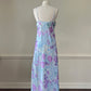 Vintage August Silk 100% silk floral midi slip dress