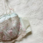 Vintage Baby Blue Brocade Bustier Bra