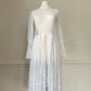 Sheer Victorian Inspired Long Sleeves Slip Dress featuring Intricate Floral Pattern