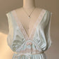 Vintage pastel mint satin nightgown