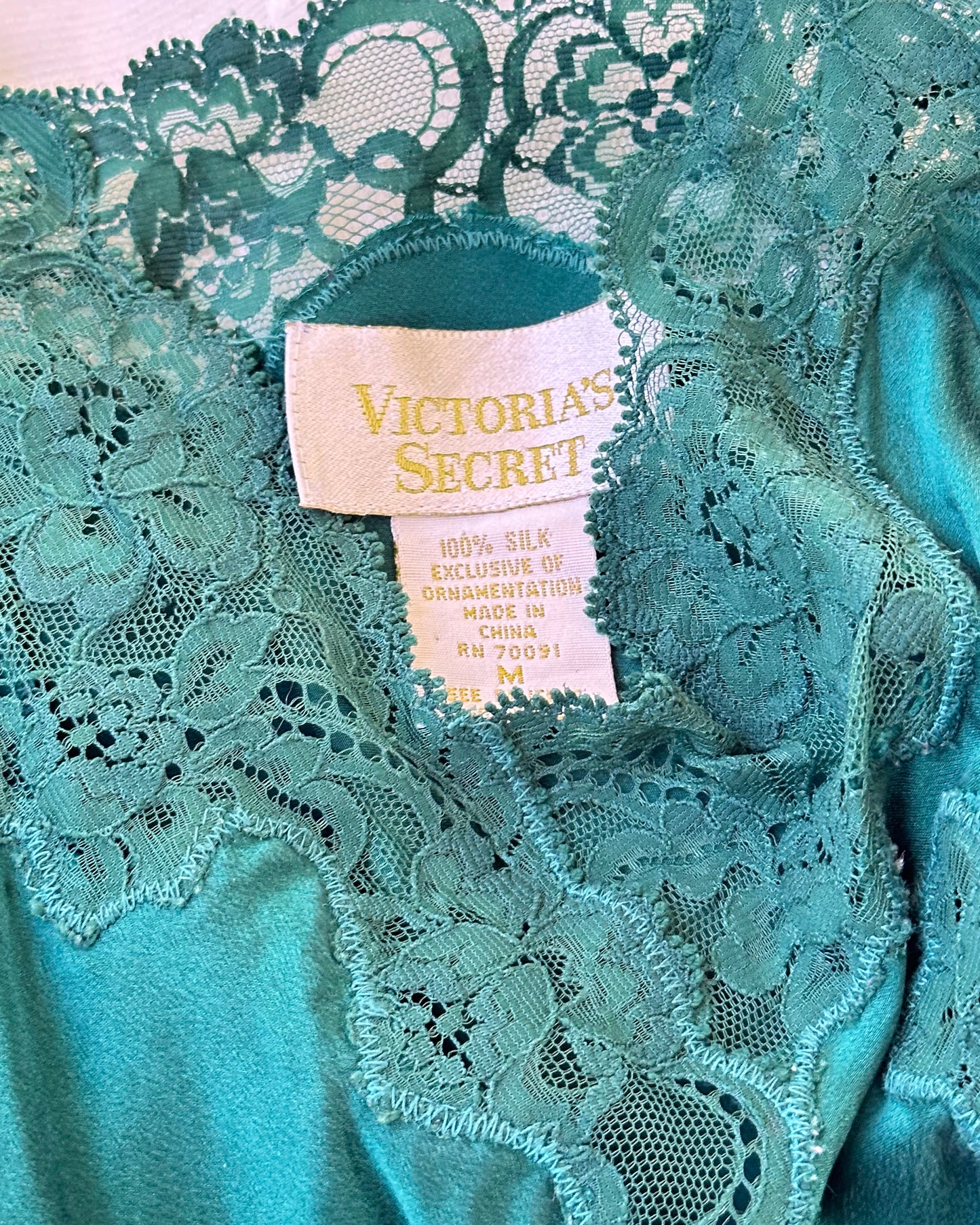 Victoria's Secret emerald maxi dress featuring floral embroidery bust