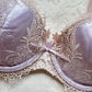 Intricate Cool Plum Satin Bra