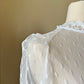 Sheer Victorian Inspired Long Sleeves Slip Dress featuring Intricate Floral Pattern
