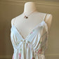Stunning Vintage 90's Dior Maxi Satin Dress featuring Rosette Pattern with Pinstripes