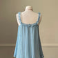 Victoria’s Secret babydoll frosted ocean blue slip dress
