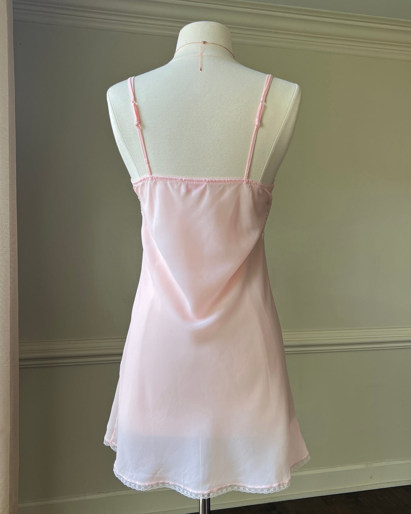 Babydoll Slip Dress featuring Daisy Embroidery Bustier