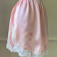 Victoria’s Secret Silky Satin Round Skirt featuring Split Hems with Sheer Lace