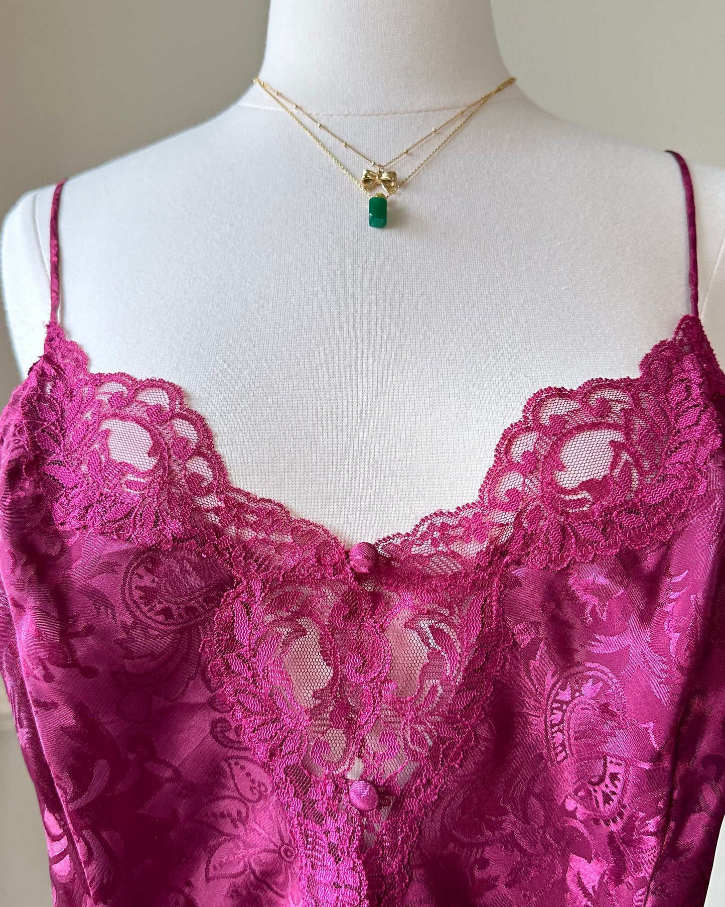 Victoria’s Secret Brocade Embossed Camisole in Maroon Purple