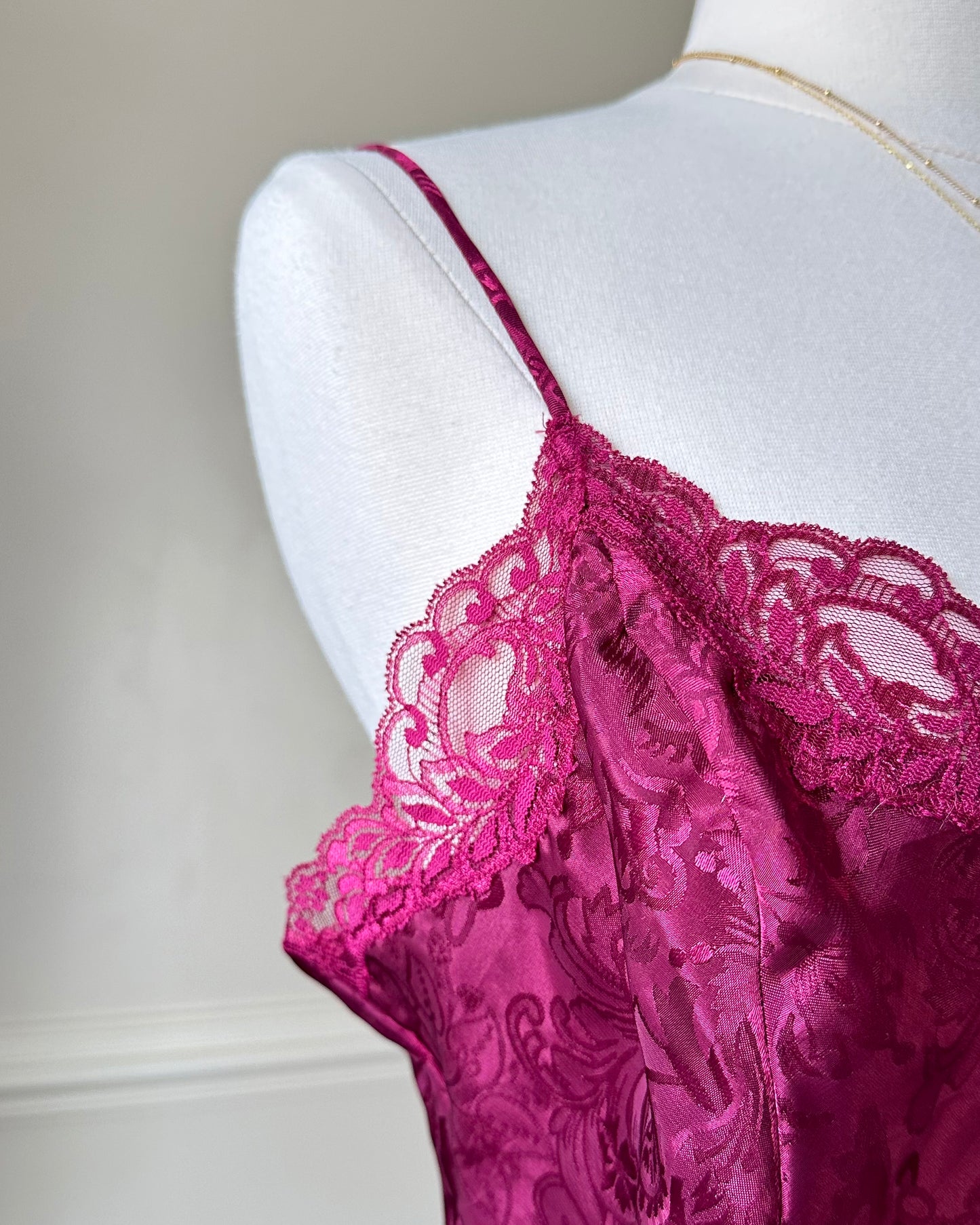 Victoria’s Secret Brocade Embossed Camisole in Maroon Purple