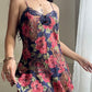 Victoria’s secret sheer floral slip dress featuring overlapping paisley