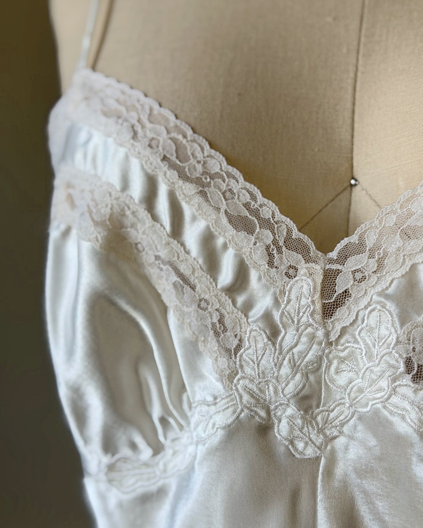 Vintage white satin lace camisole romper lingerie – Victoria’s Secret